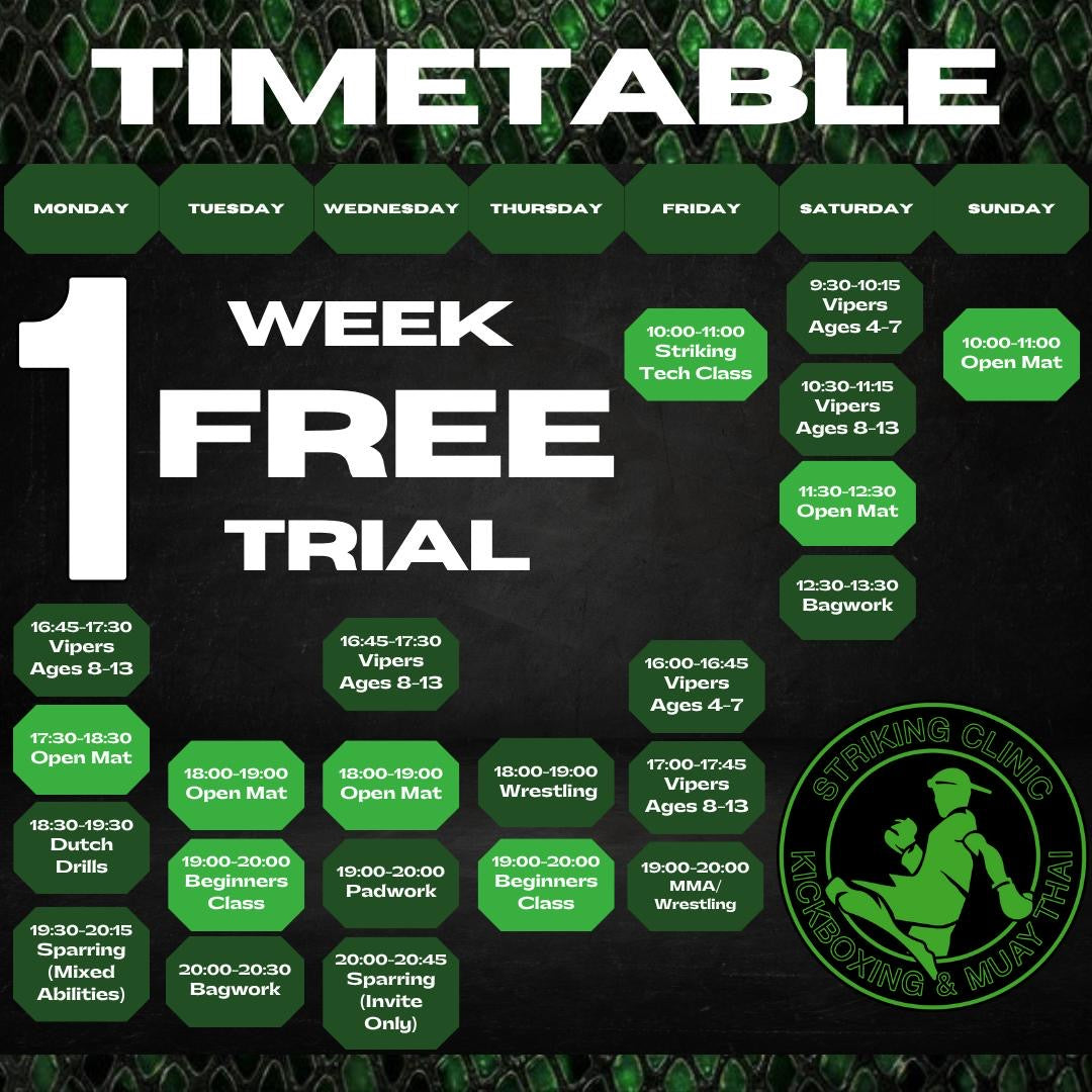 Striking clinic Banbury class timetable