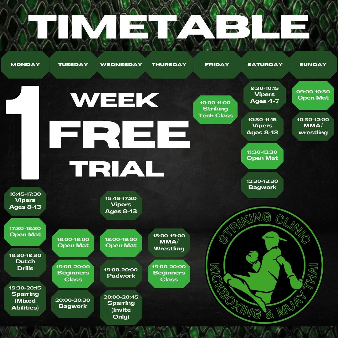 striking clinic Banbury timetable 